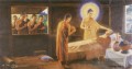 Buddhia, der sich um einen kranken Mönch als brüderliche Pflicht und Musterbeispiel für seine Mönche kümmert, dem Buddhismus nachzueifern